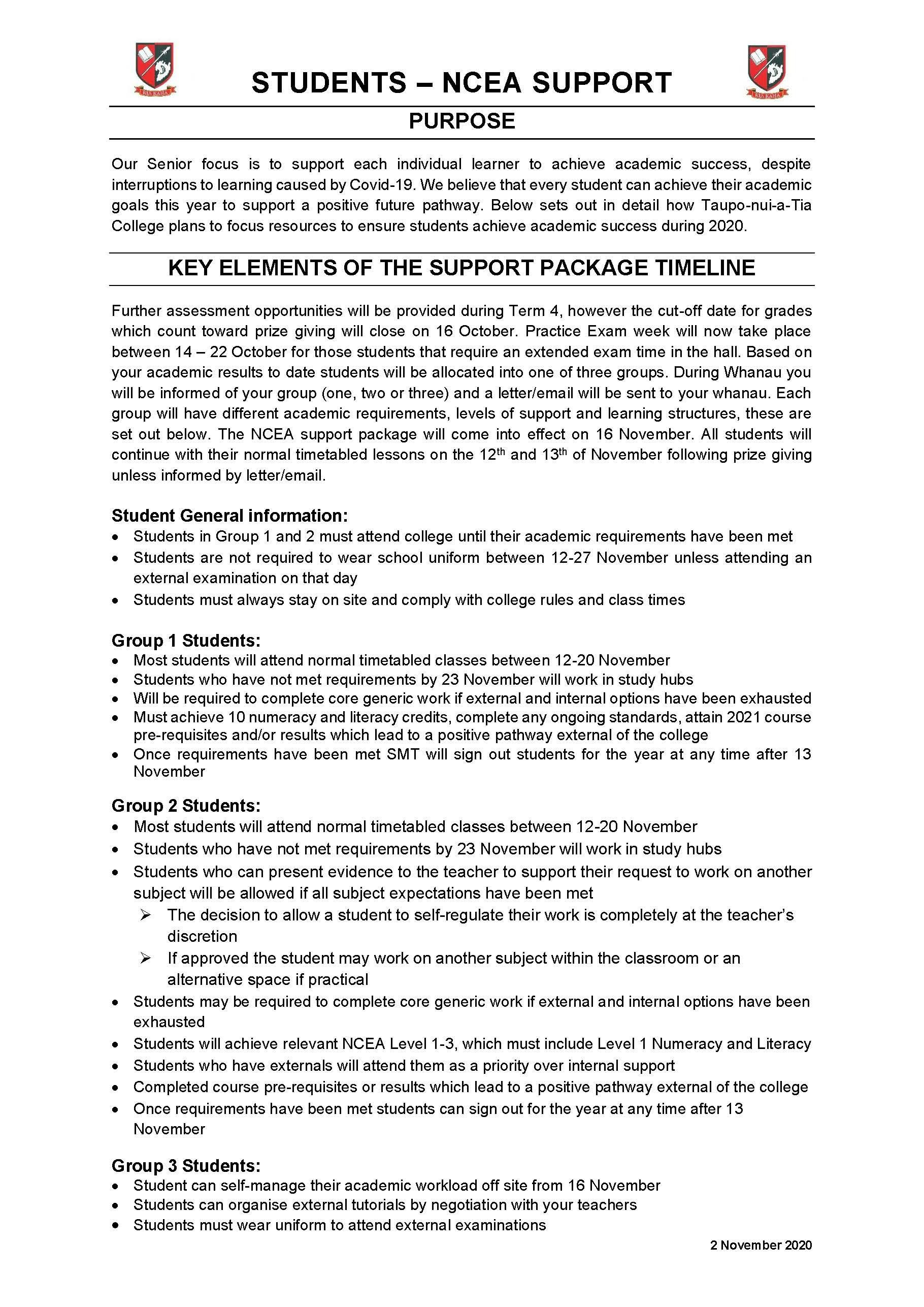 Ncea Support Package   Version 2