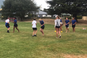 PE class work with local Intermediate students