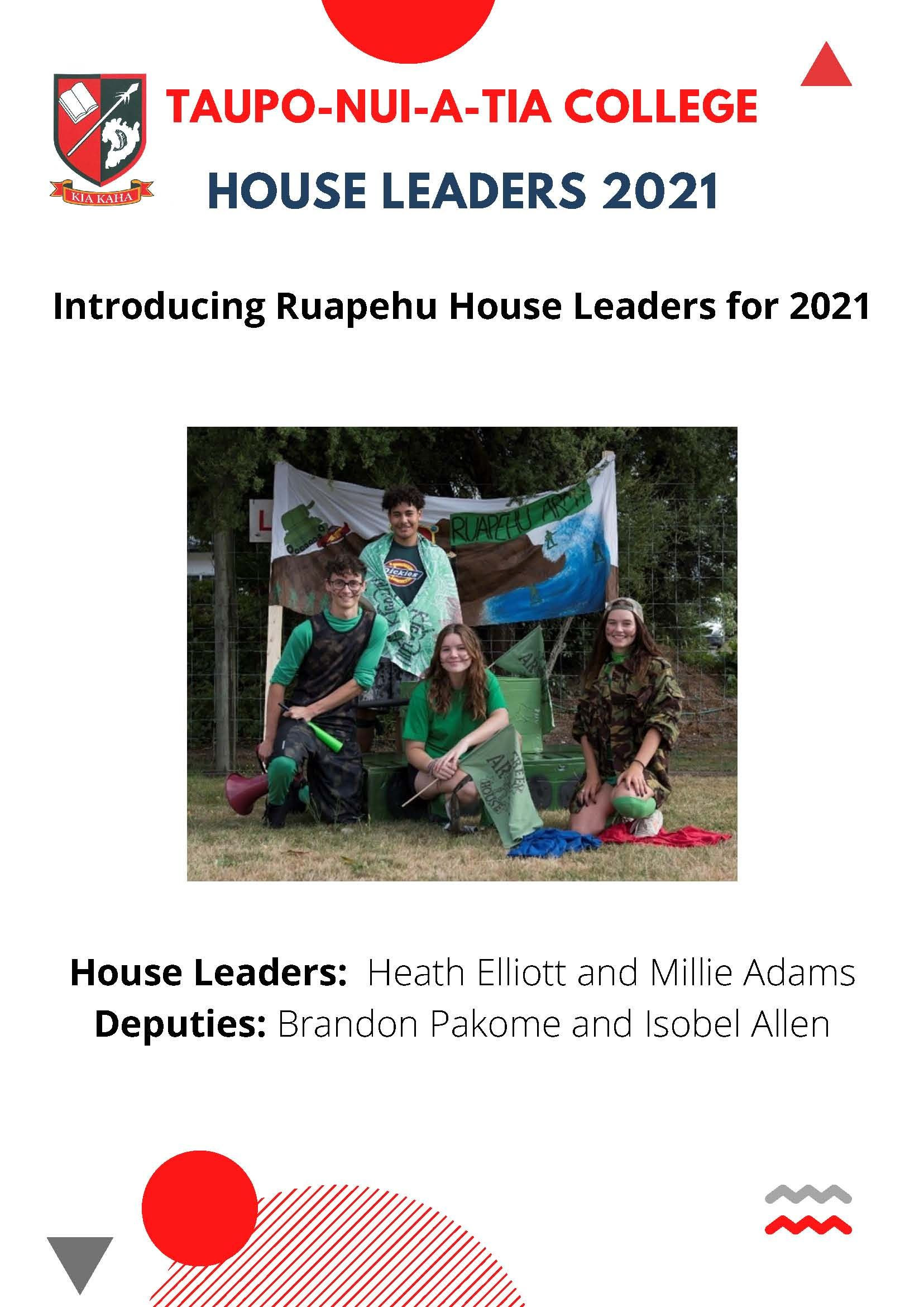 House Leaders Ruapehu 2021