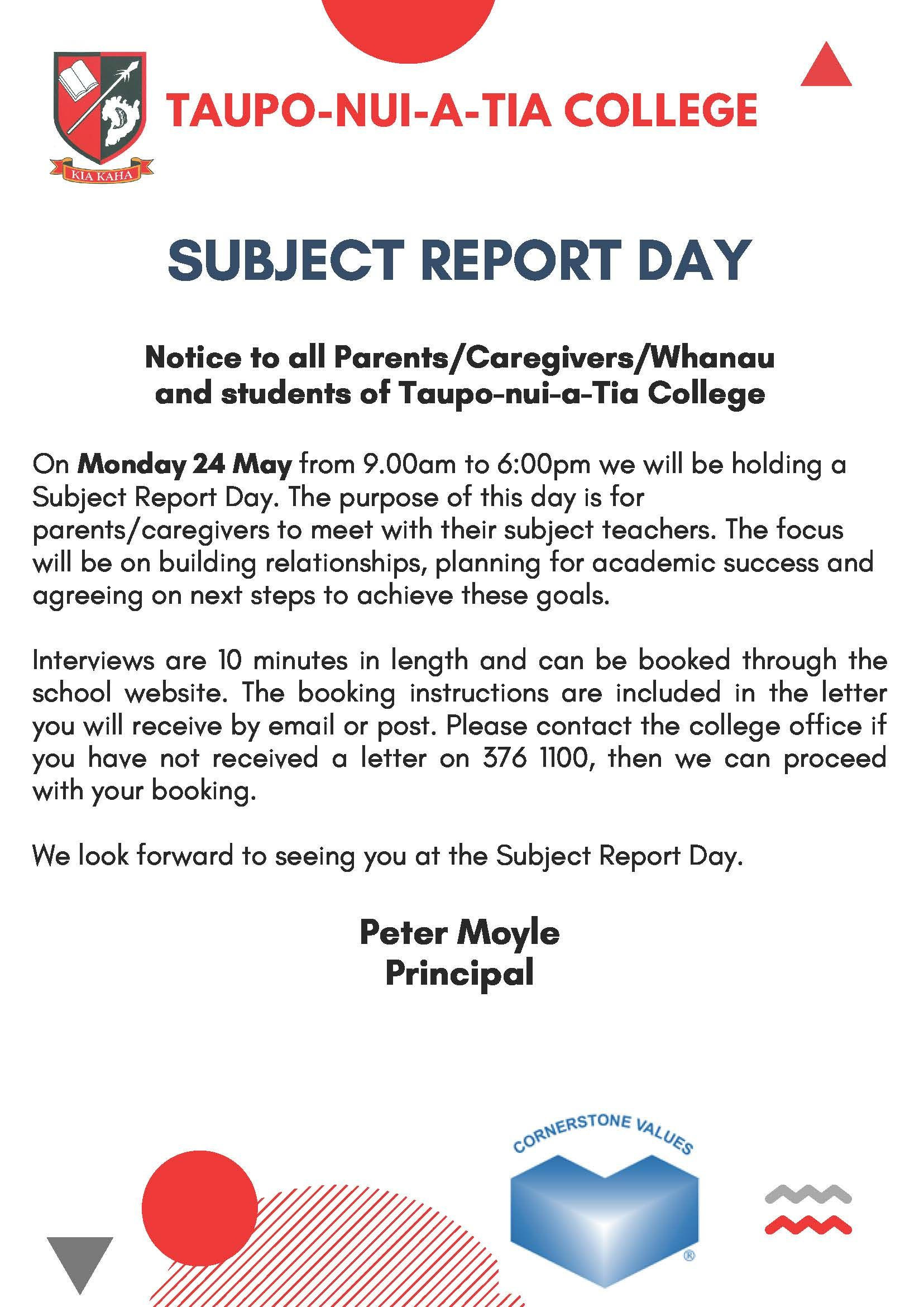 Subject Report Day 24 May 2021