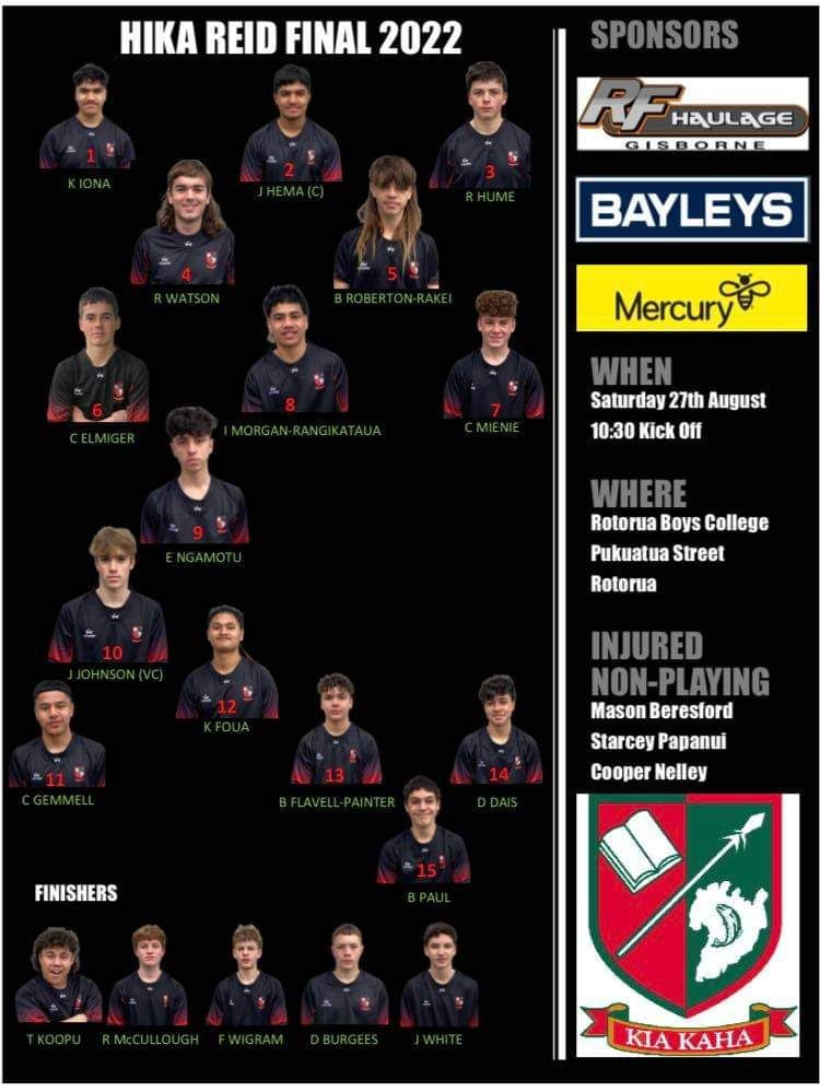 Good luck to our U16 Rugby Boys!