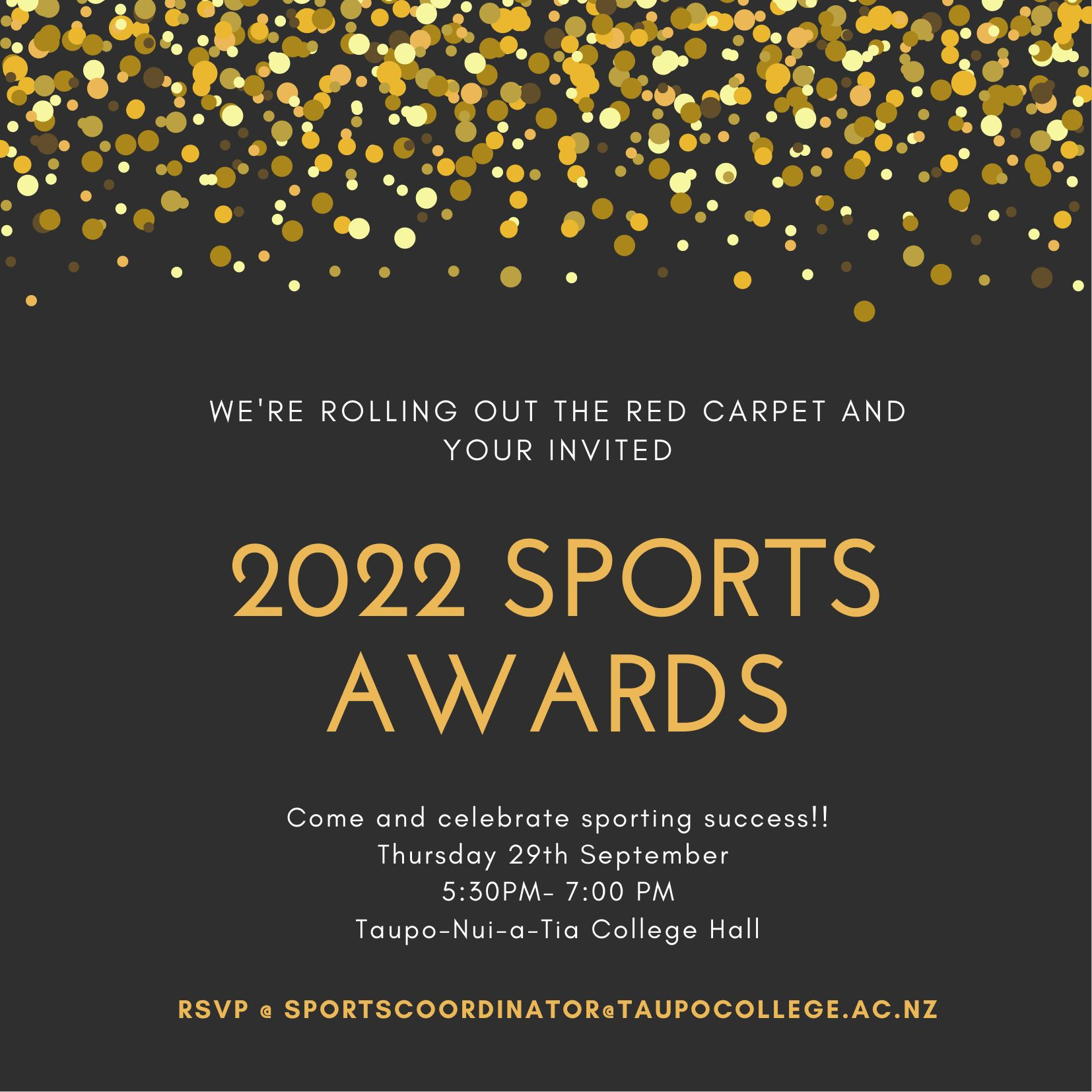 You're invited! Sports Awards 2022