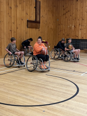 Wheelchair basketball challenges PE classes