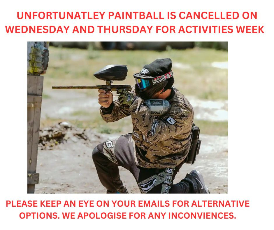 Paintball is cancelled