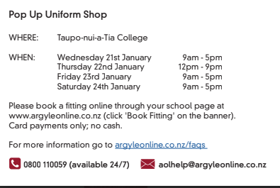 Argyle Uniform Pop-Up shop